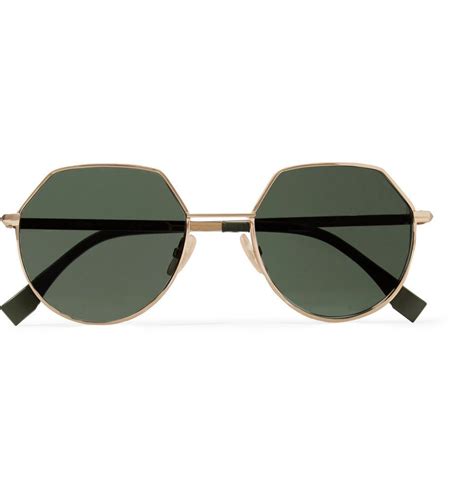 fendi rimless round sunglasses|fendi hexagon sunglasses.